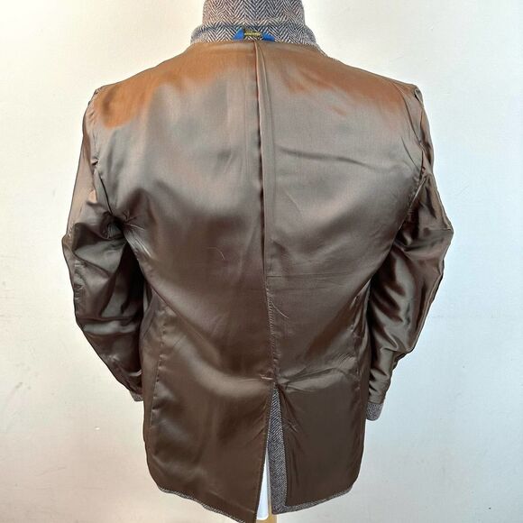 Pendleton Herringbone Brown Virgin Wool Blazer‎ Jacket Men’s 42 L - Picture 5 of 11